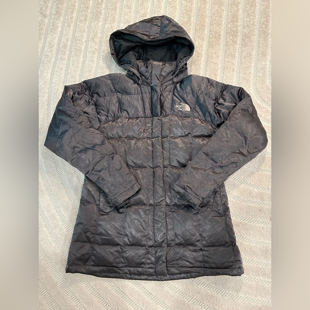 The North Face Women’s Texture Metropolis 600 Down Puffer Parka Jacket - M